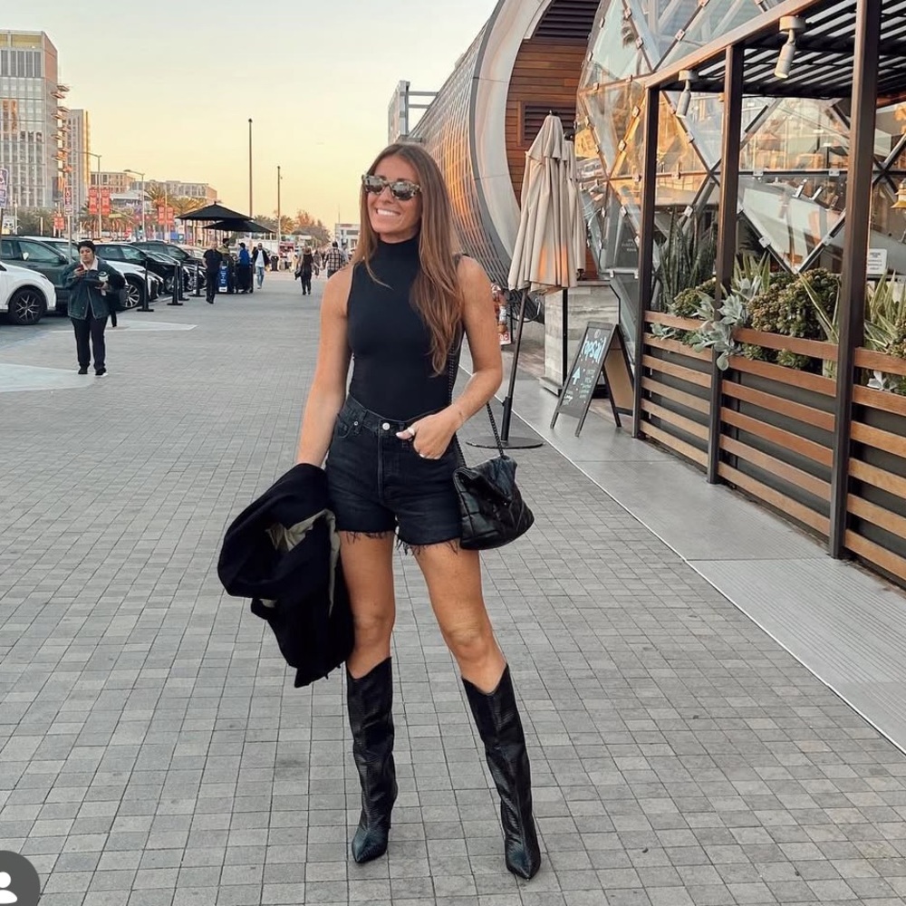 Black knee high boots from Schutz